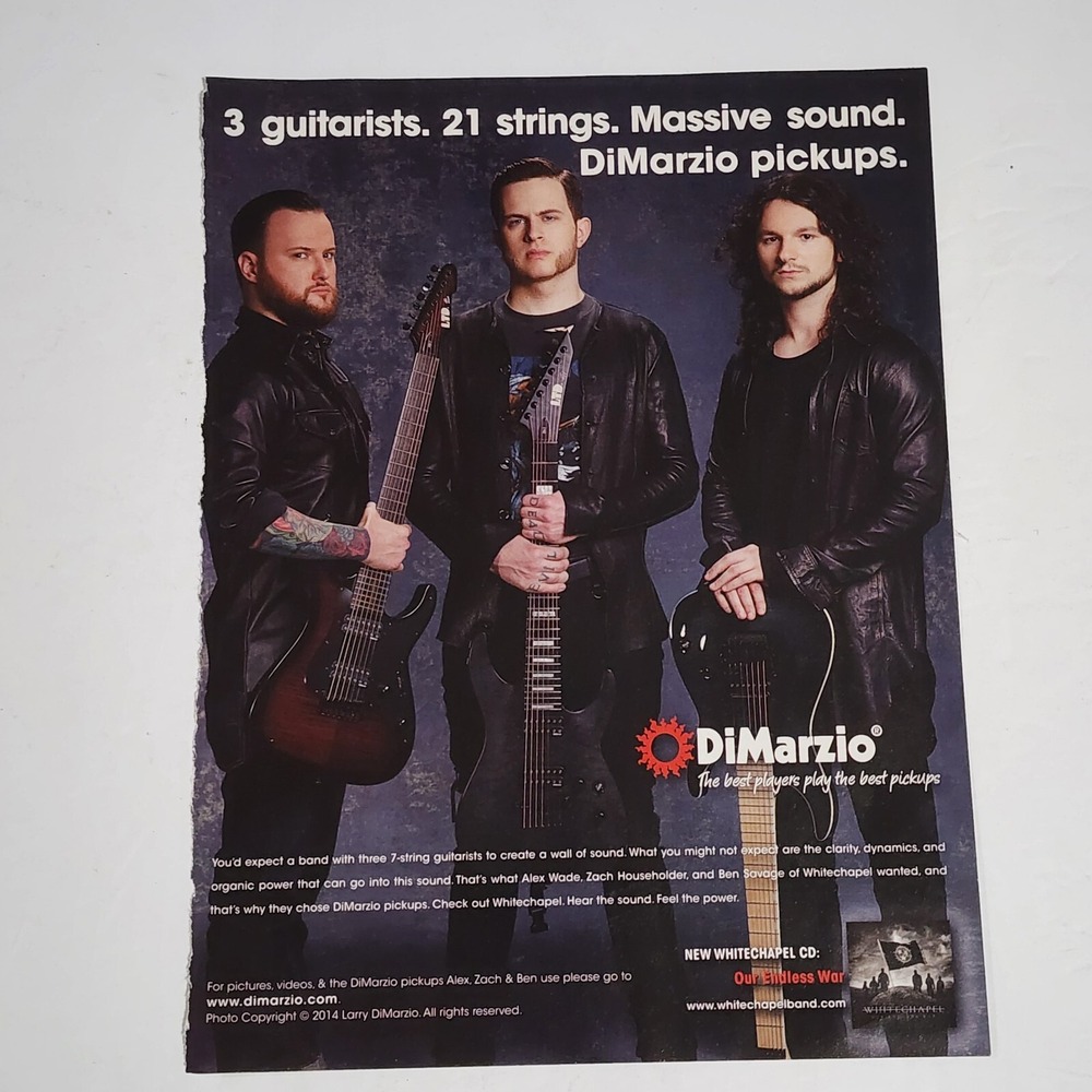Print Ad Whitechapel Alex Wade Ben Savage Zach Householder DiMarzio 2014 8x10.5